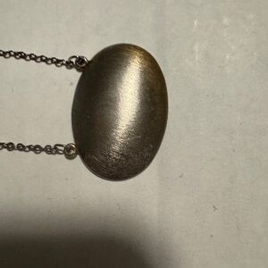 Elegant brushed gold Pendant Necklace